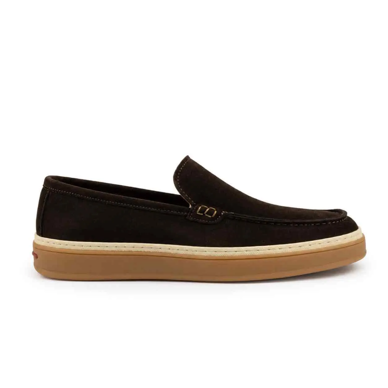 Mocassin pour homme 011 Maron daim  miniature
